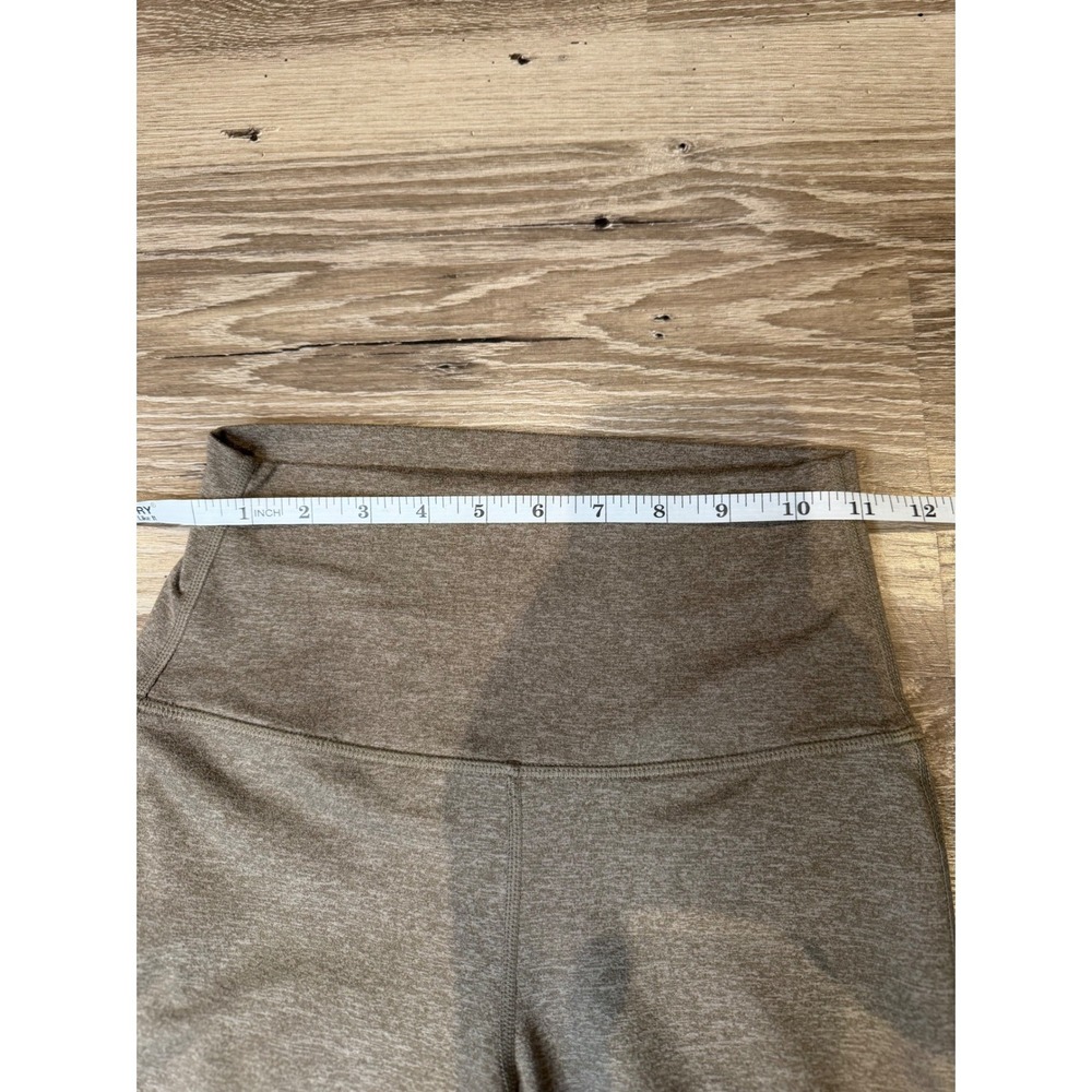 Quince Ultra Soft High Waisted Cropped Flare Leggings Brown Heather Small - Picture 5 of 7